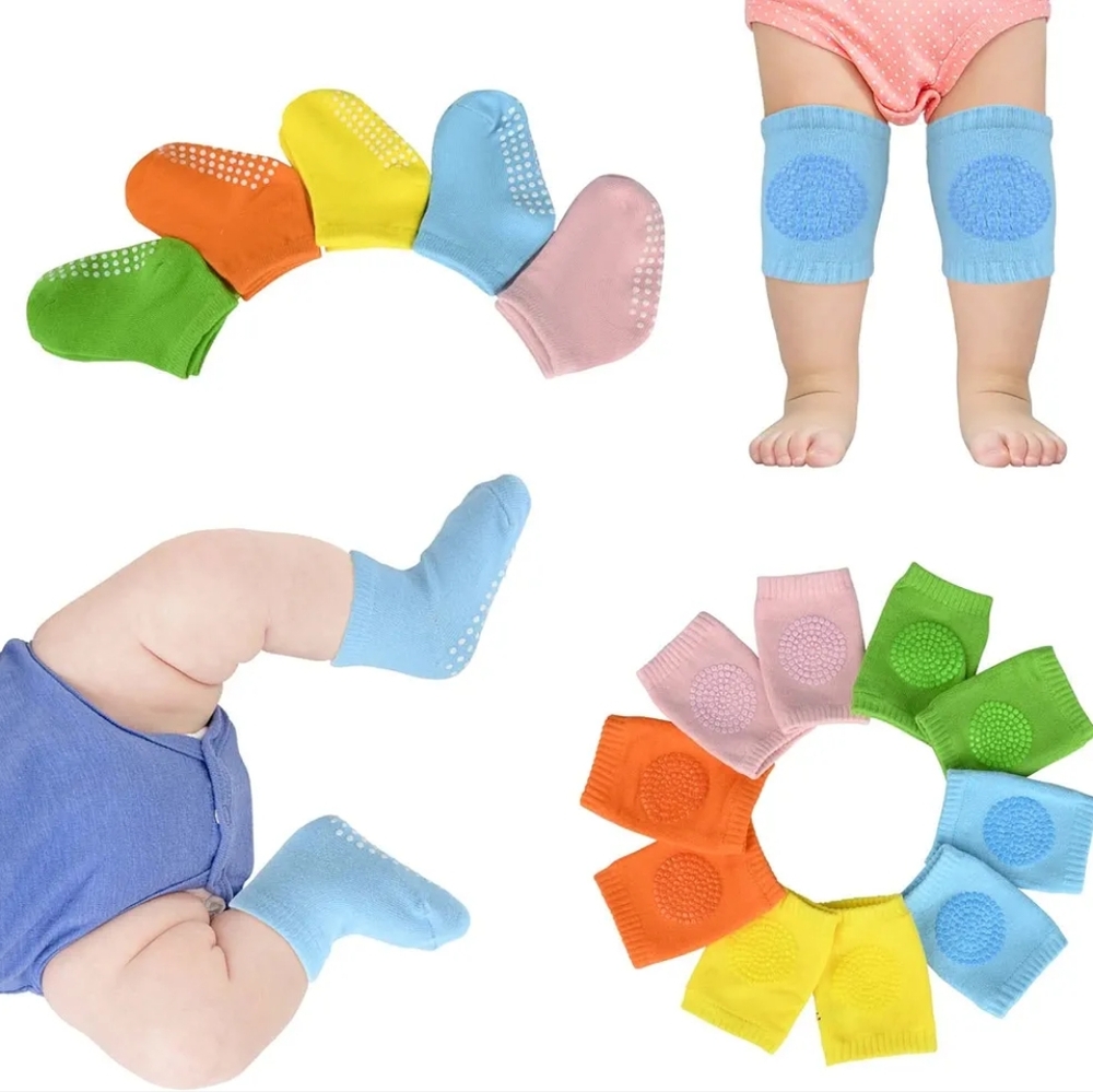 Baby Crawling Anti-Slip Knee and Anti Slip Baby Boys Girls Socks